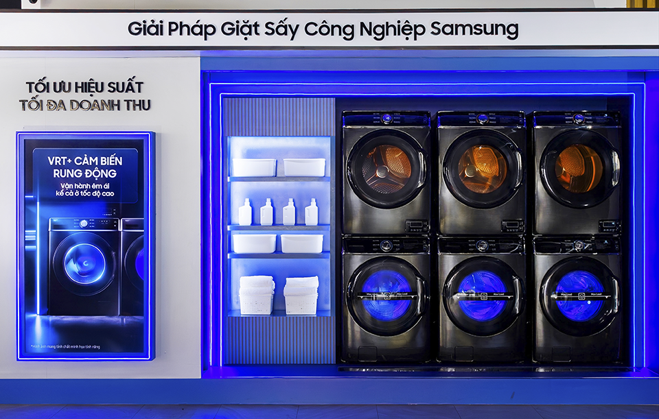 Samsung ra mắt máy giặt sấy công nghiệp ở Việt Nam, nhập trực tiếp từ Hàn Quốc